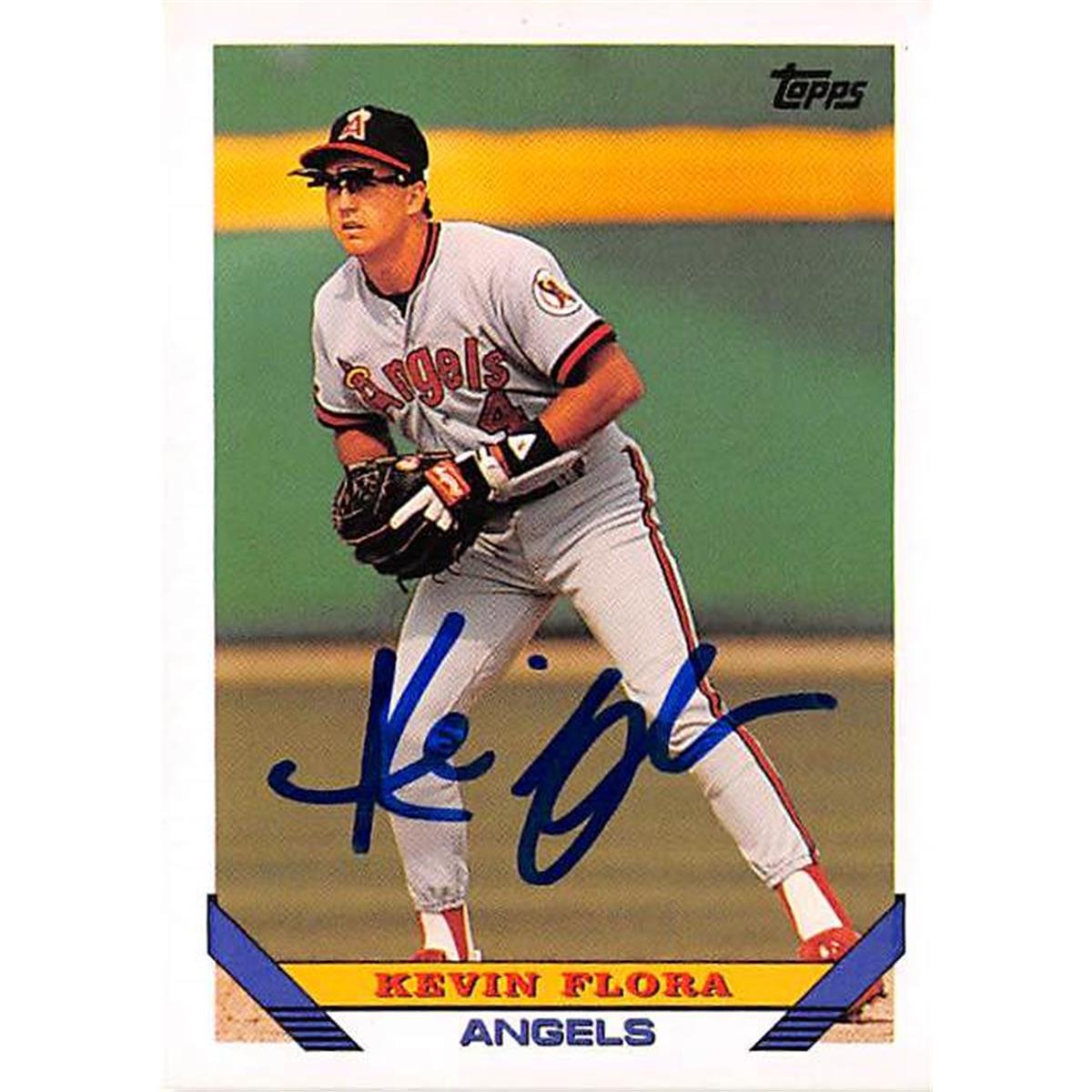 365804 Kevin Flora Autographed Baseball Card - 1993 Topps 521