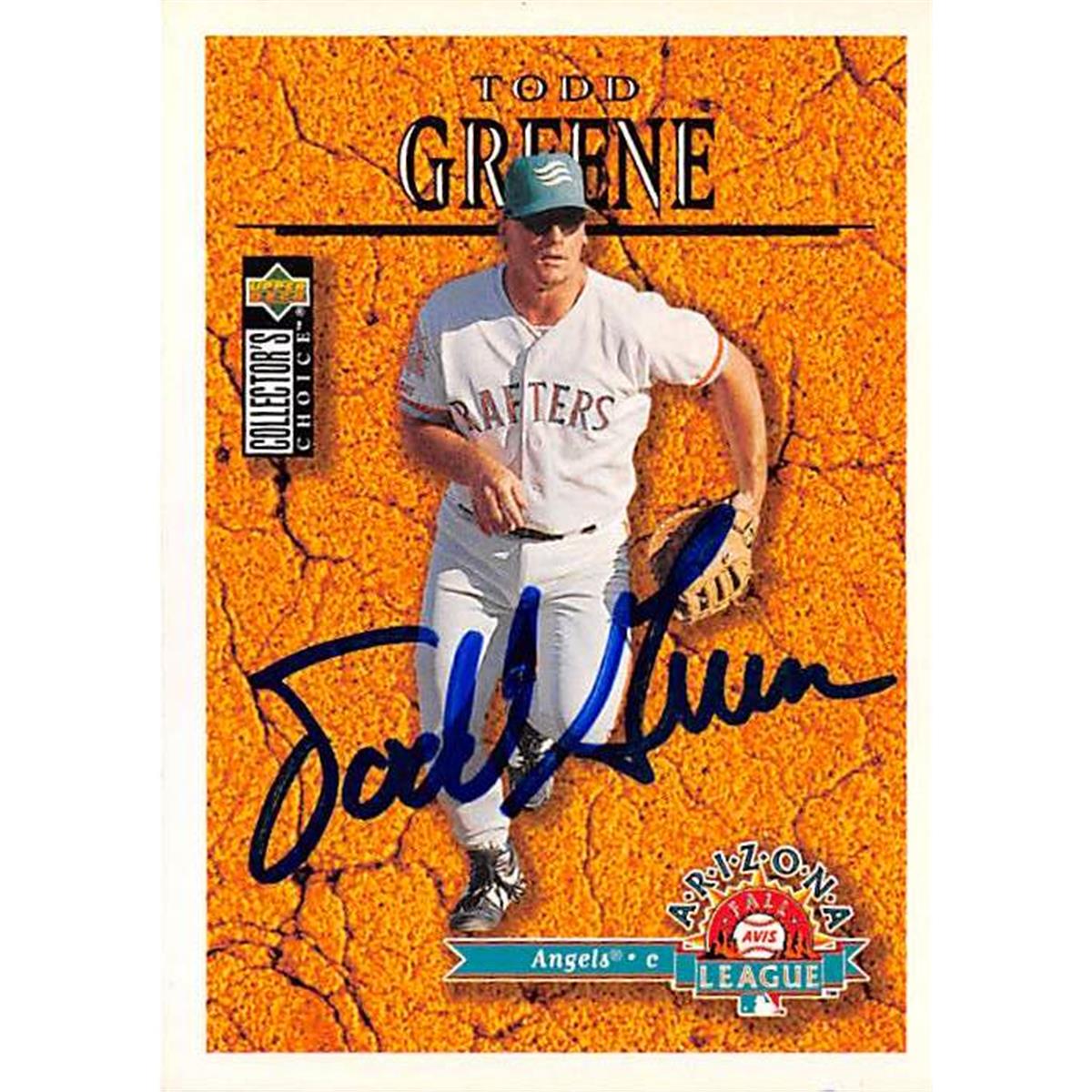 Picture of Autograph Warehouse 365846 Todd Greene Autographed Baseball Card - 1996 Upper Deck 664
