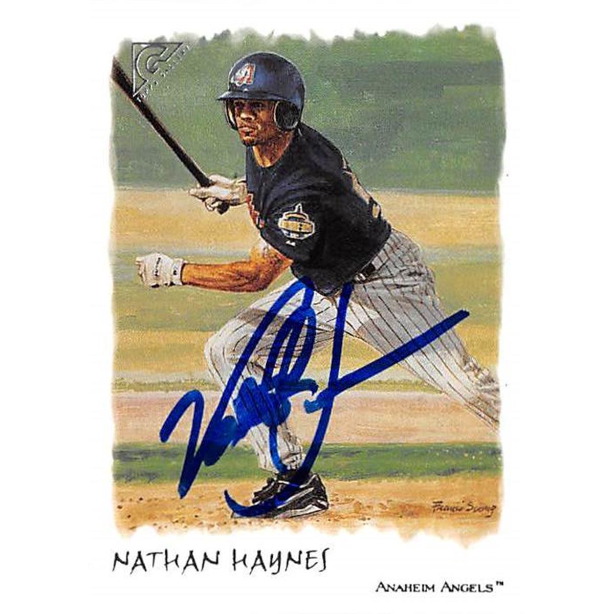 365896 Nathan Hayes Autographed Baseball Card - 2002 Topps Gallery 154