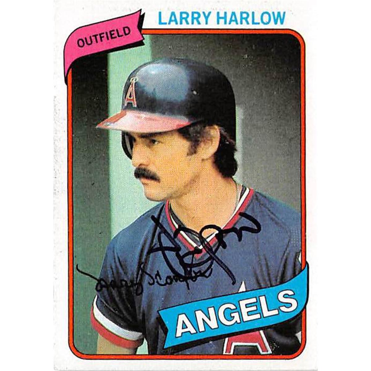 Picture of Autograph Warehouse 365908 Larry Harlow Autographed Baseball Card - 1980 Topps 68