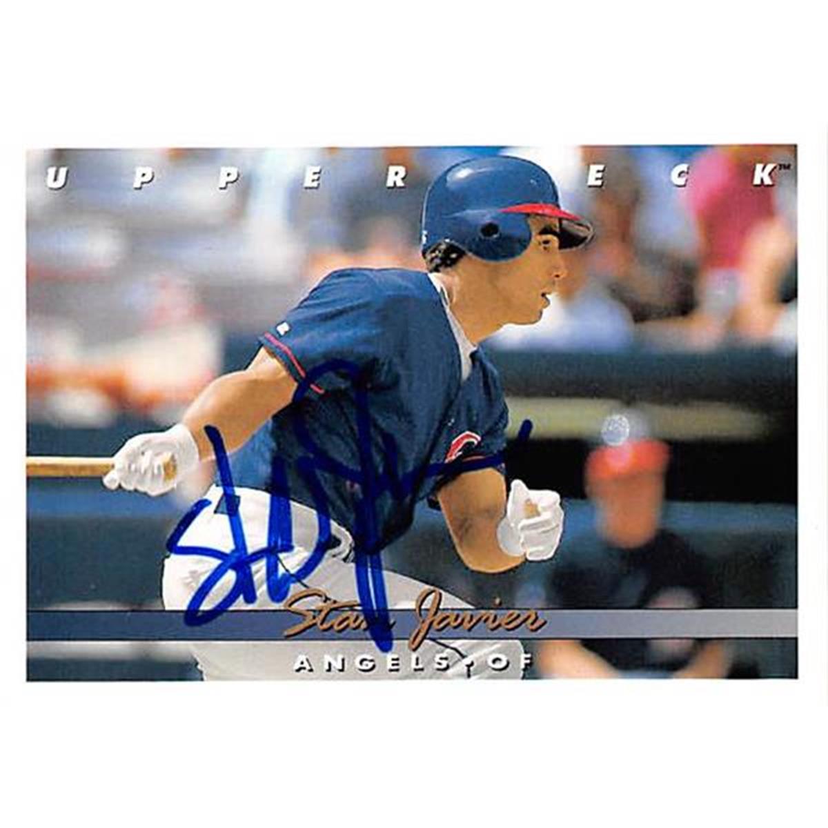 365917 Stan Javier Autographed Baseball Card - 1993 Upper Deck 730