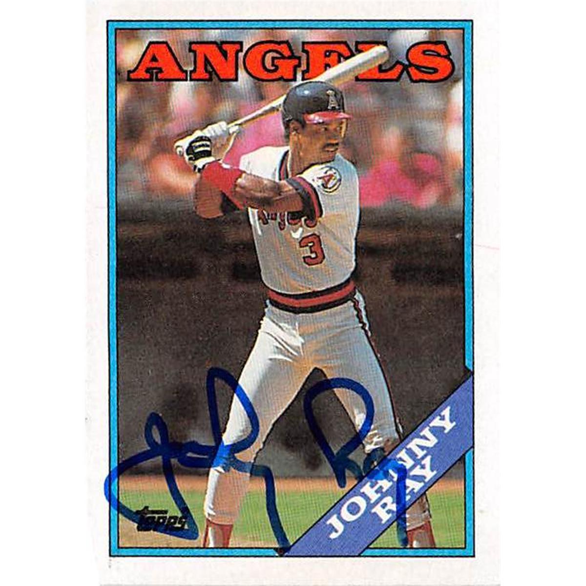 366185 Johnny Ray Autographed Baseball Card - 1988 Topps 115