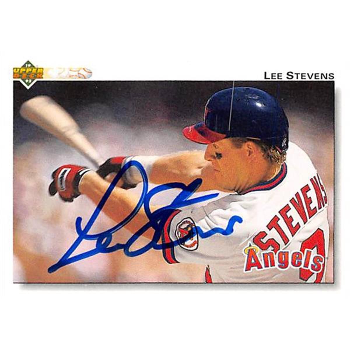 Picture of Autograph Warehouse 366243 Lee Stevens Autographed Baseball Card - 1992 Upper Deck 634