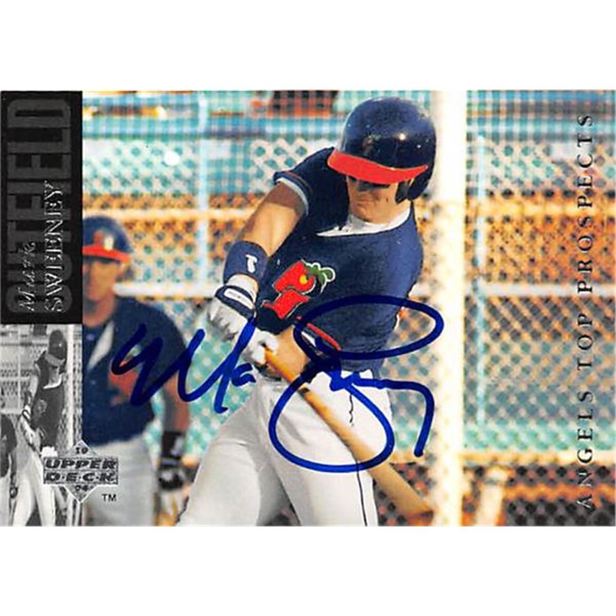 Picture of Autograph Warehouse 366303 Mark Sweeney Autographed Baseball Card - 1994 Upper Deck 228 Top Prospect