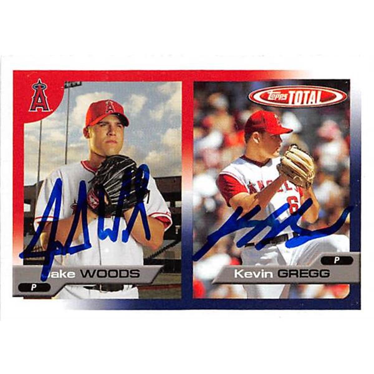 366398 Kevin Gregg Jake Woods Autographed Baseball Card - 2005 Topps Total 668 -  Autograph Warehouse