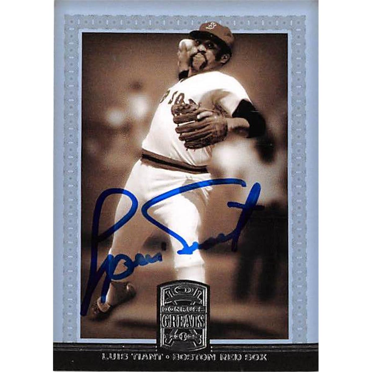 Picture of Autograph Warehouse 366417 Luis Tiant Autographed Baseball Card - 2005 Donruss Greats 54
