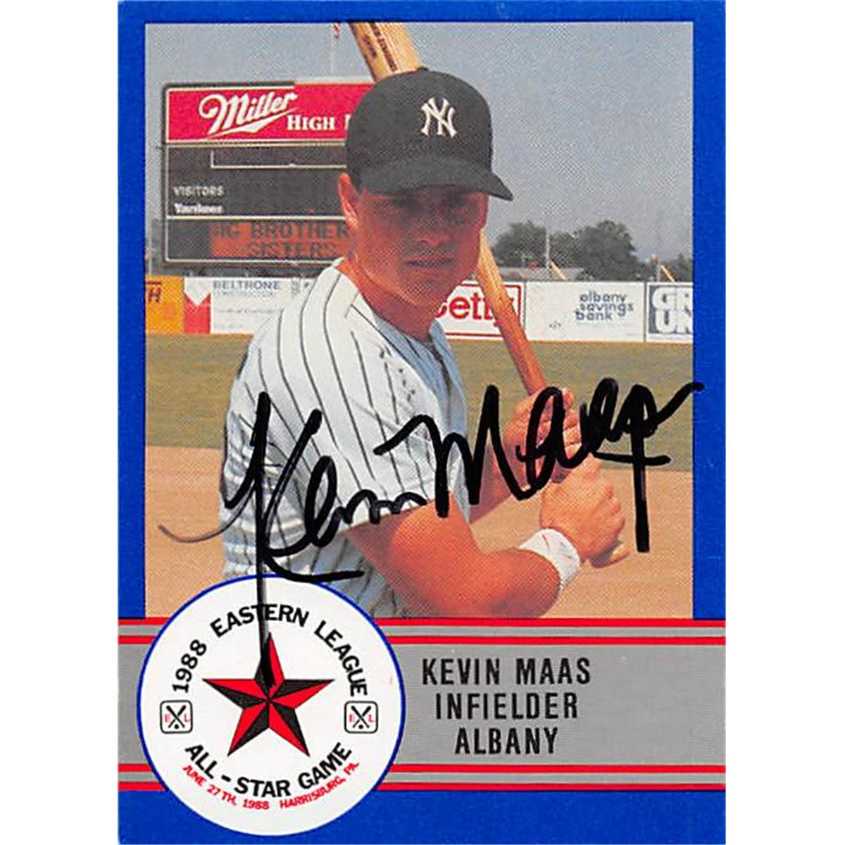 Picture of Autograph Warehouse 366443 Kevin Maas Autographed Baseball Card - 1989 Eastern League E2