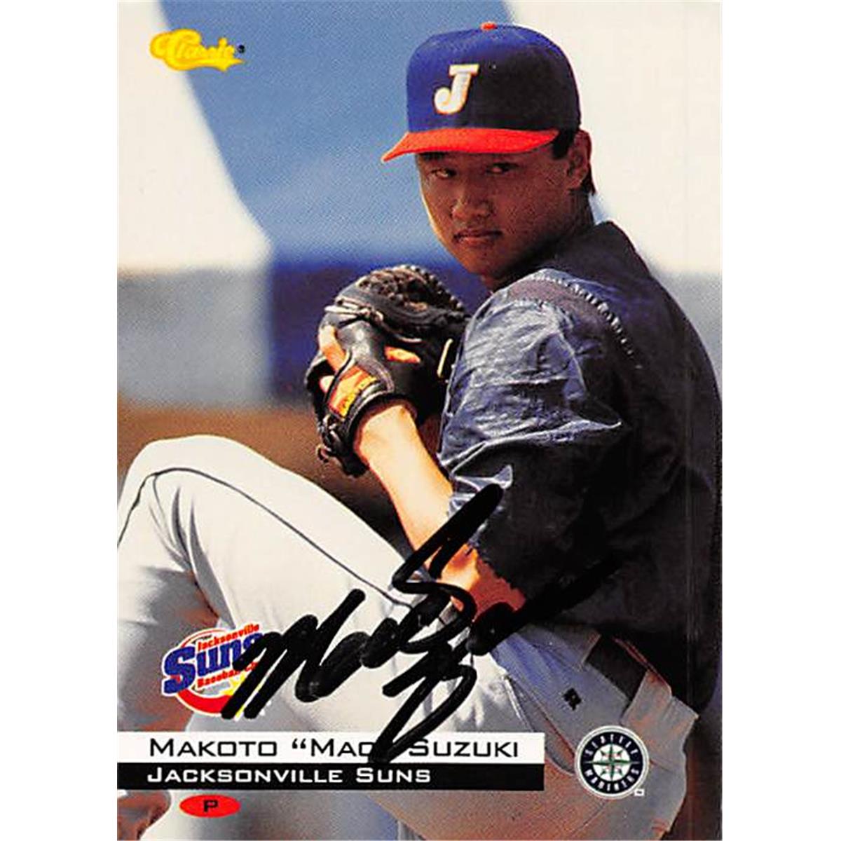 Picture of Autograph Warehouse 366484 Mac Suzuki Autographed Baseball Card - 1994 Classic Minor League Rookie 49