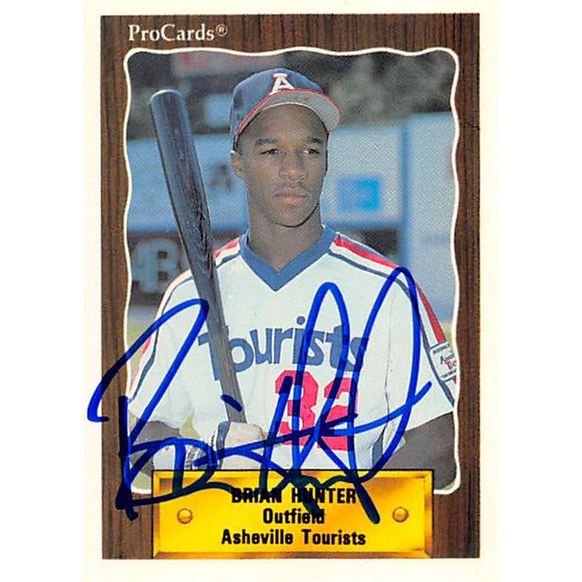 Picture of Autograph Warehouse 366495 Brian Hunter Autographed Baseball Card - 1990 ProCards Minor League Rookie 2761