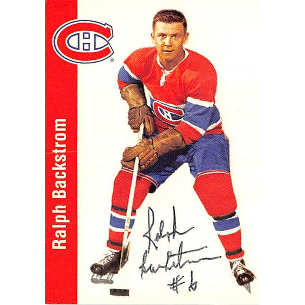 Picture of Autograph Warehouse 376875 1994 Parkhurst Missing Link 1956 77 Ralph Backstrom Autographed Hockey Card