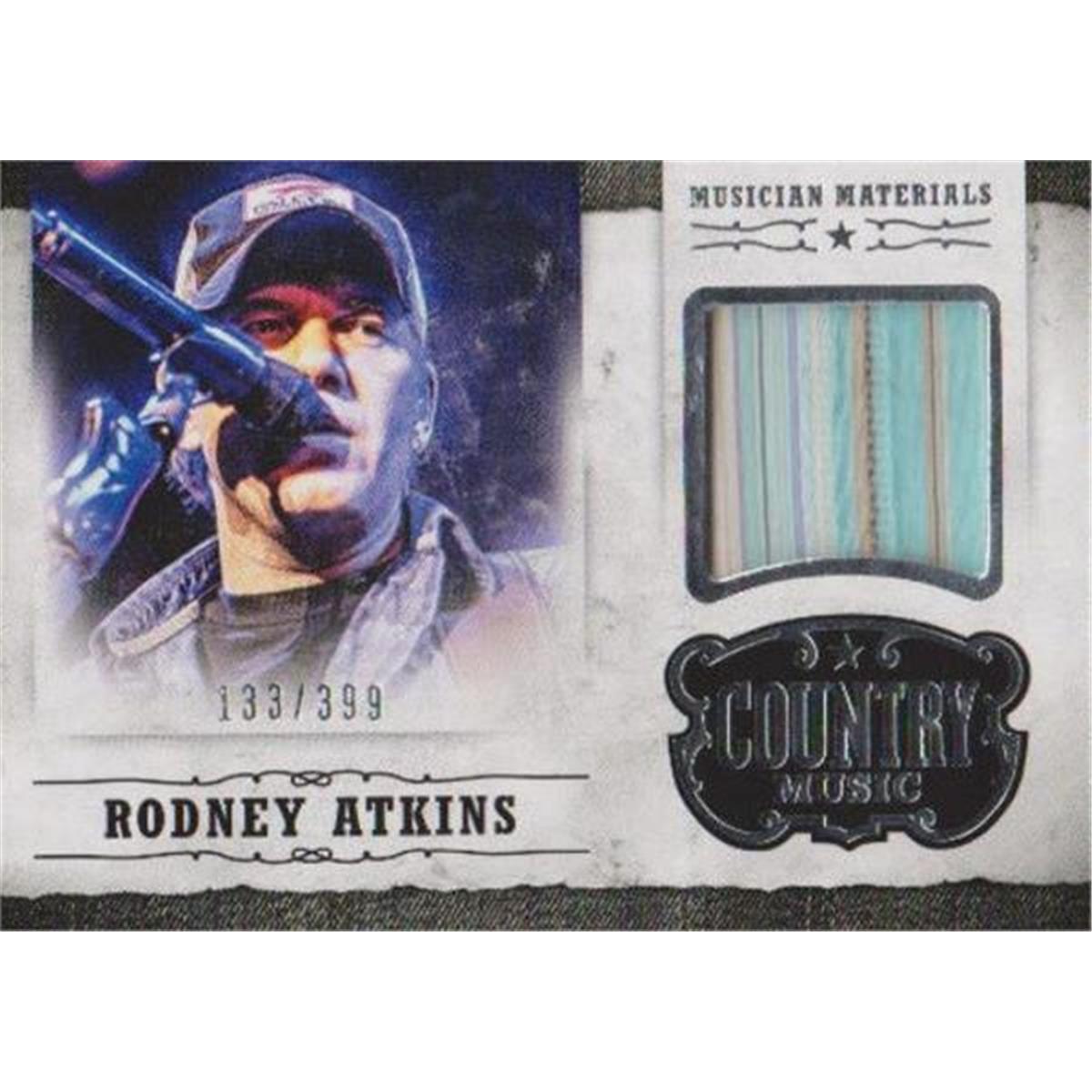 409049 Rodney Atkins Musician Worn Material Relic Patch Trading Card - 2014 Panini MRA LE 133-399