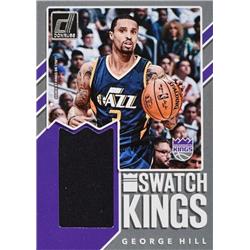 Picture of Autograph Warehouse 409053 George Hill Player Worn Jersey Patch Basketball Card - 2017 Donruss Swatch Kings SKGH