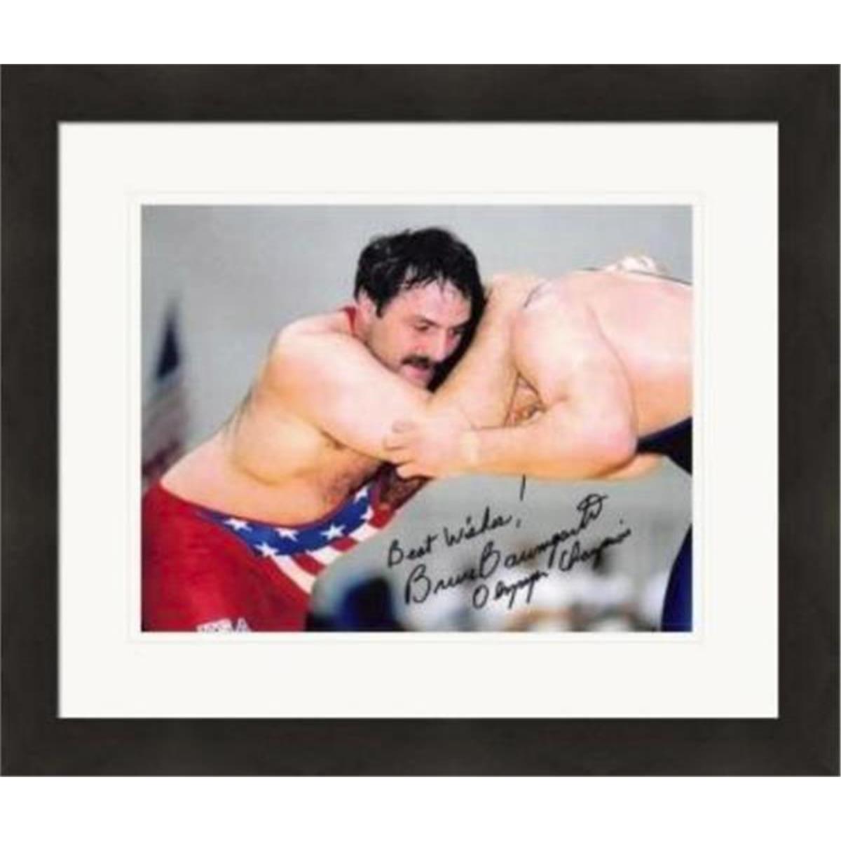 409641 8 x 10 in. Bruce Baumgartner Autographed Photo - SC1 Matted & Framed
