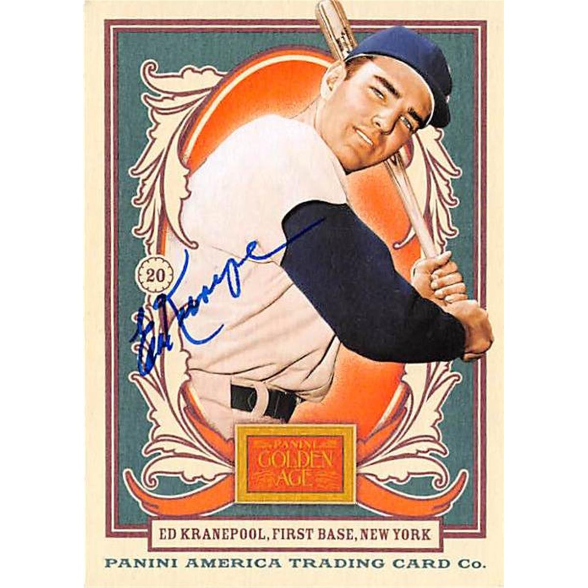 Picture of Autograph Warehouse 365338 ED Kranepool Autographed Baseball Card - 2013 Golden Age 78