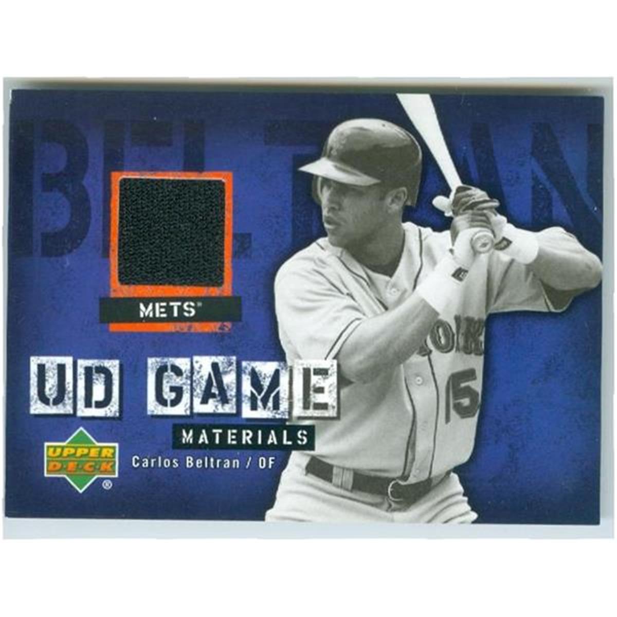 Picture of Autograph Warehouse 365407 Carlos Beltran Player Worn Jersey Patch Baseball Card - 2006 Upper Deck UDCB