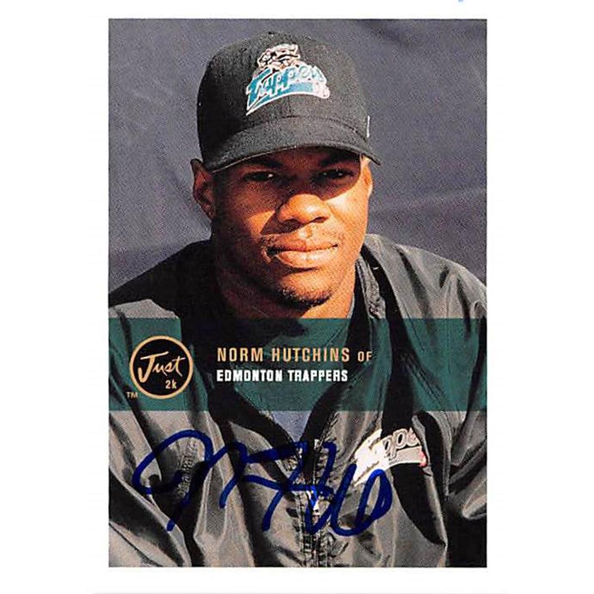 Picture of Autograph Warehouse 365430 Norm Hutchins Autographed Baseball Card - 2000 Just Minor league 140