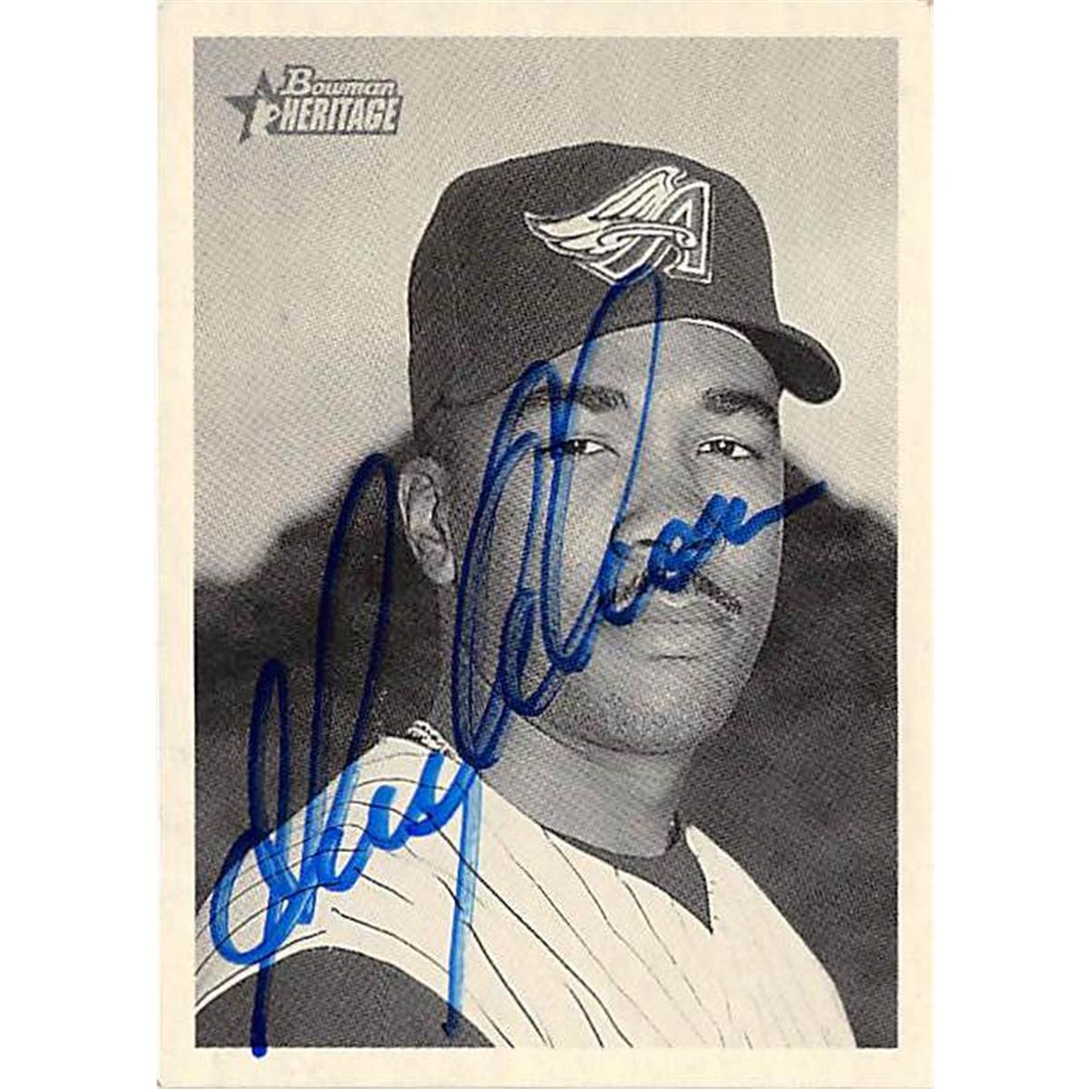 Picture of Autograph Warehouse 365457 Garret Anderson Autographed Baseball Card - 2001 Topps Heritage 327