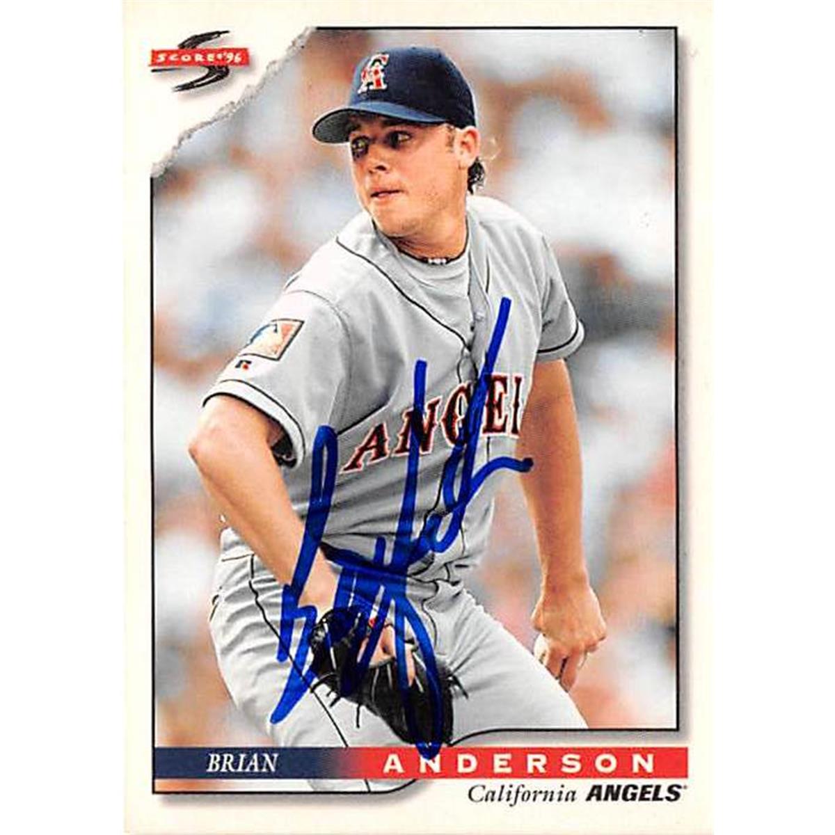 Picture of Autograph Warehouse 365492 Brian Anderson Autographed Baseball Card - 1996 Score 204