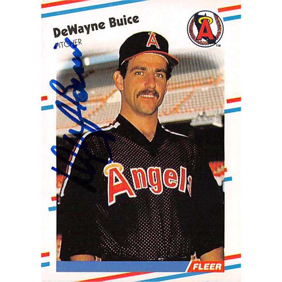 365572 Dewayne Buice Autographed Baseball Card - 1988 Fleer 487