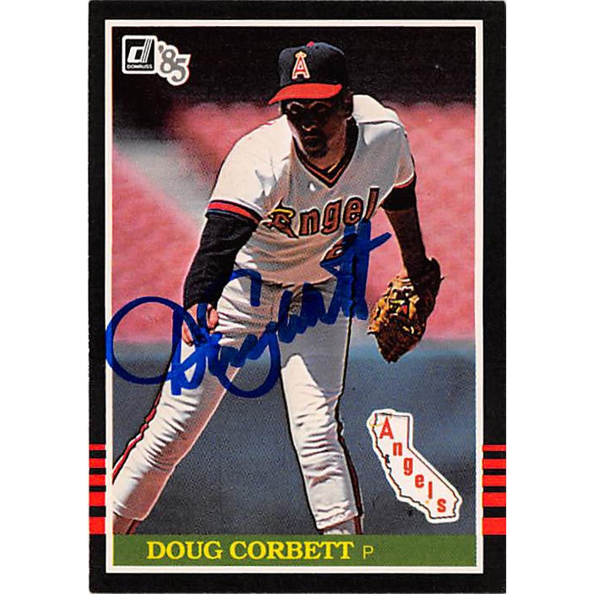 365632 Doug Corbett Autographed Baseball Card - 1985 Donruss 474