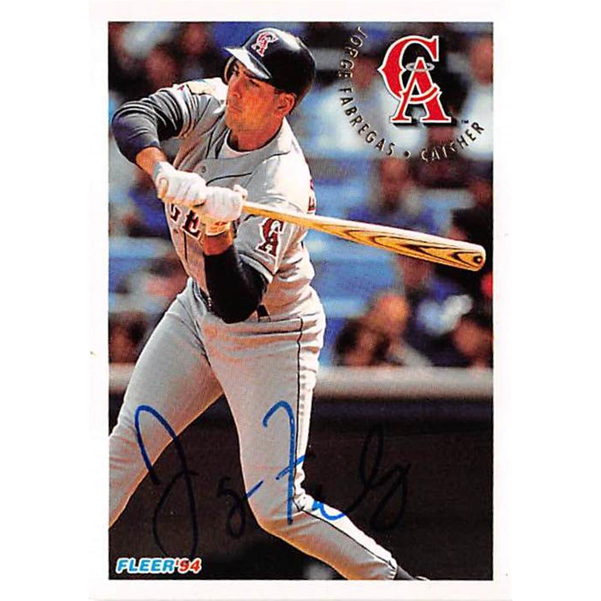 Picture of Autograph Warehouse 365753 Jorge Fabregas Autographed Baseball Card - 1994 Fleer U16