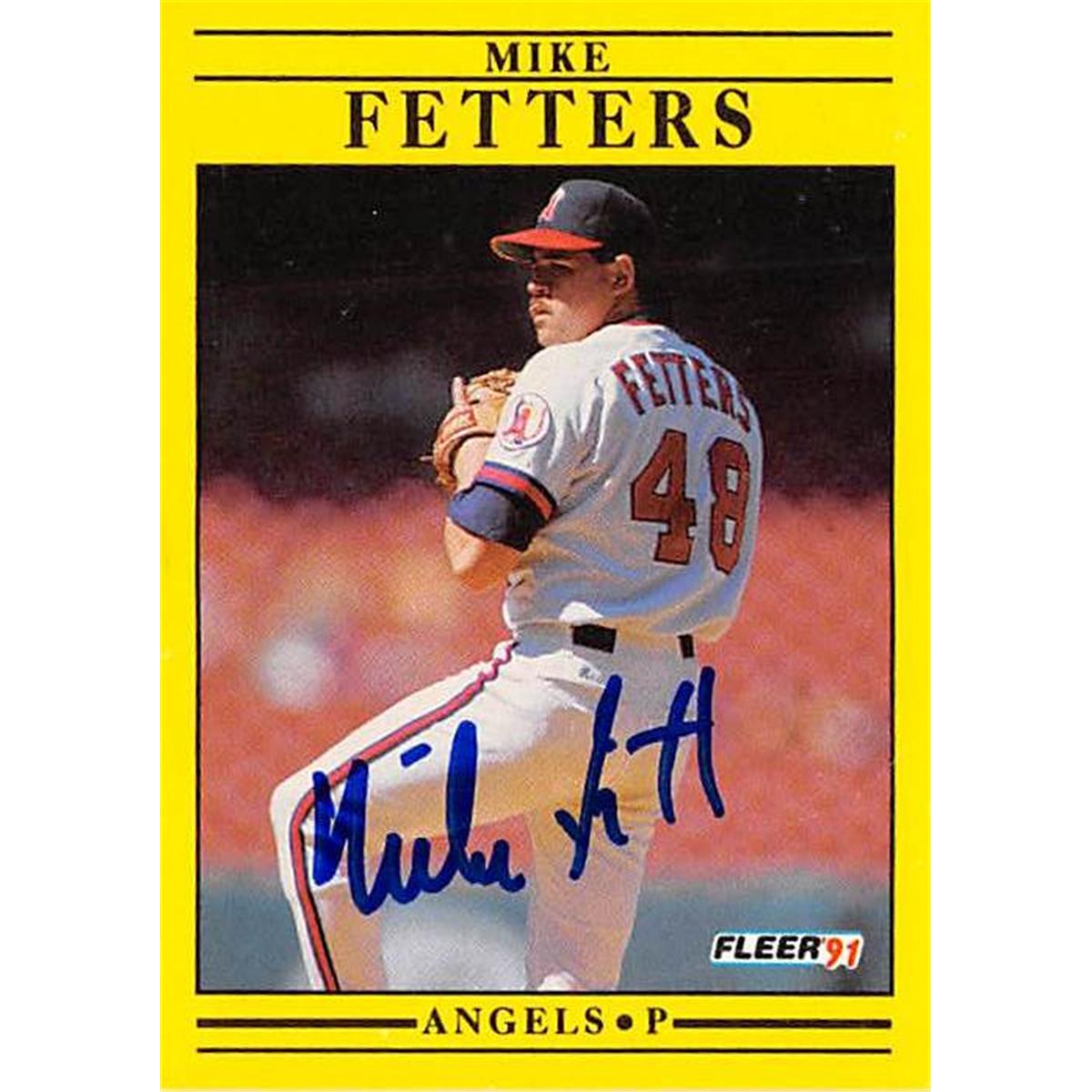 365764 Mike Fetters Autographed Baseball Card - 1991 Fleer 312