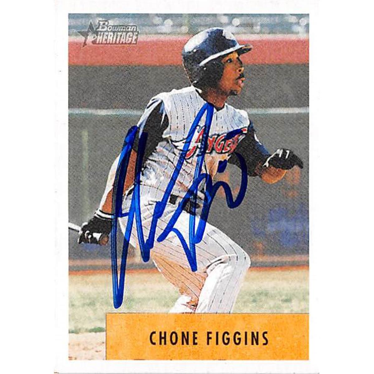 Picture of Autograph Warehouse 365807 Chone Figgins Autographed Baseball Card - 2002 Topps Heritage 88