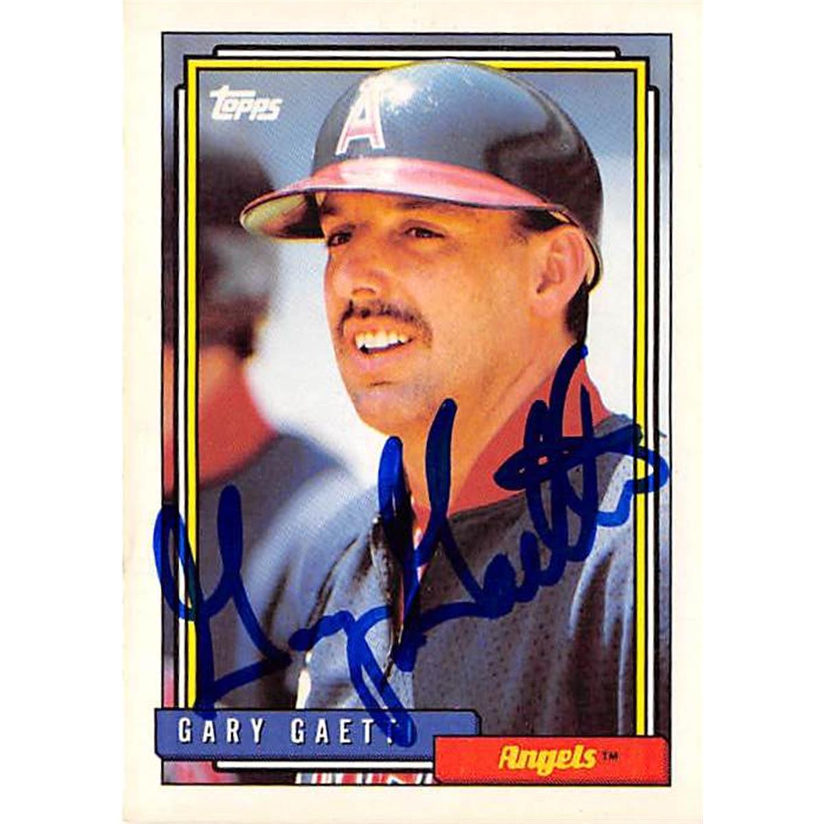 Picture of Autograph Warehouse 365817 Gary Gaetti Autographed Baseball Card - 1992 Topps 70