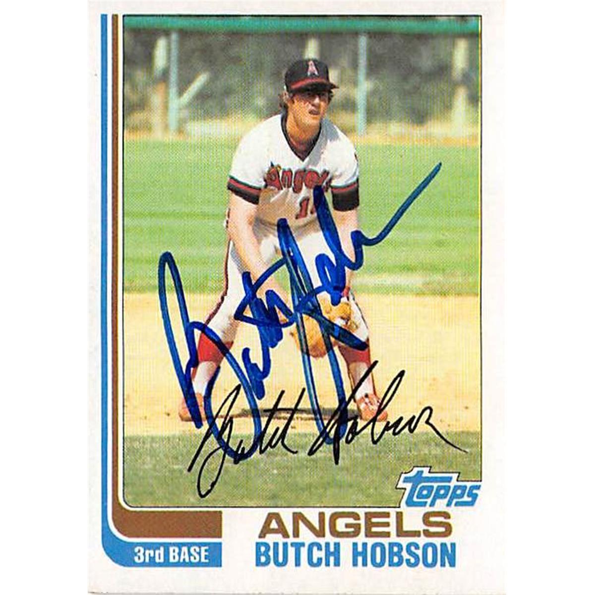 365901 Butch Hobson Autographed Baseball Card - 1982 Topps 357