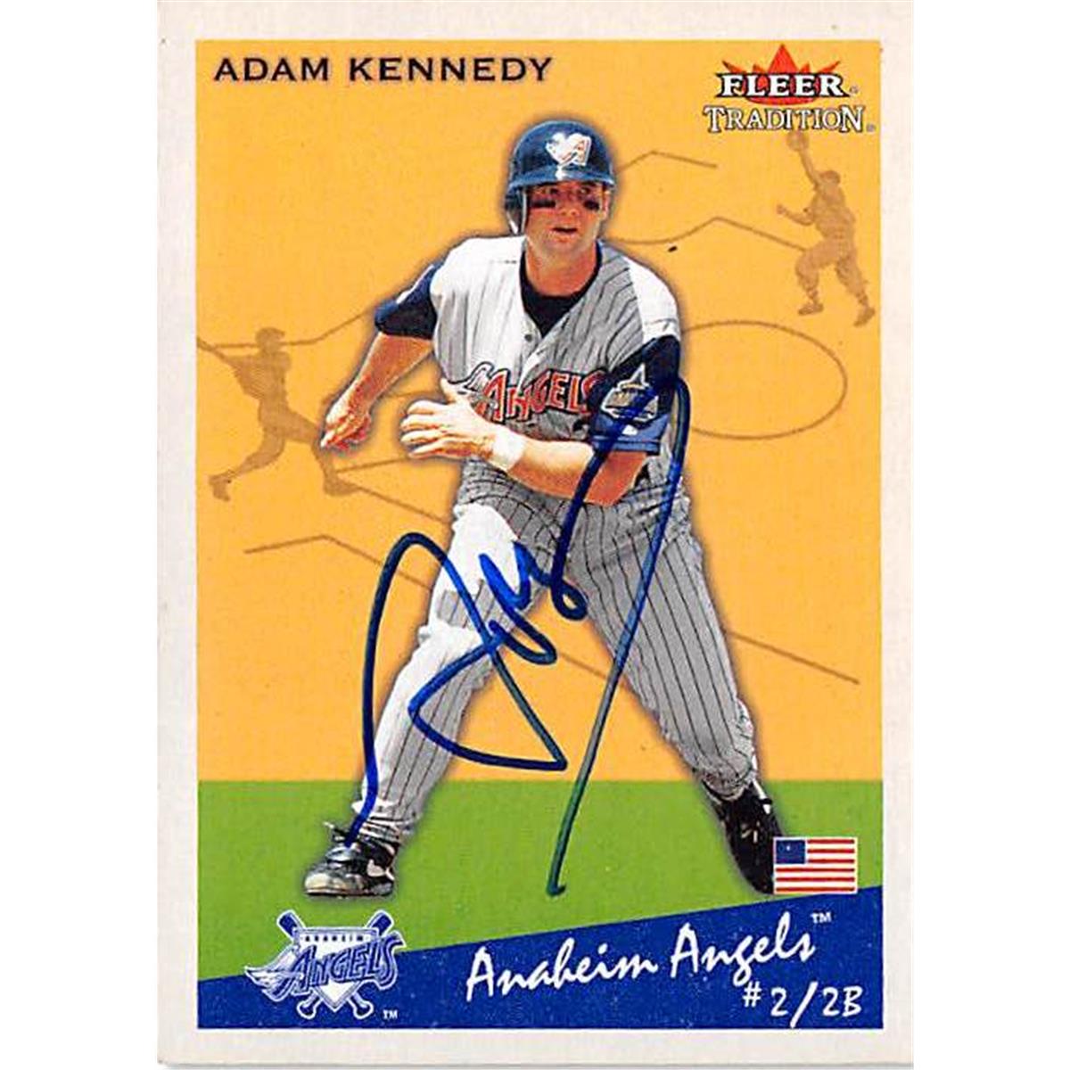 Picture of Autograph Warehouse 365952 Adam Kennedy Autographed Baseball Card - 2002 Fleer Tradition 435