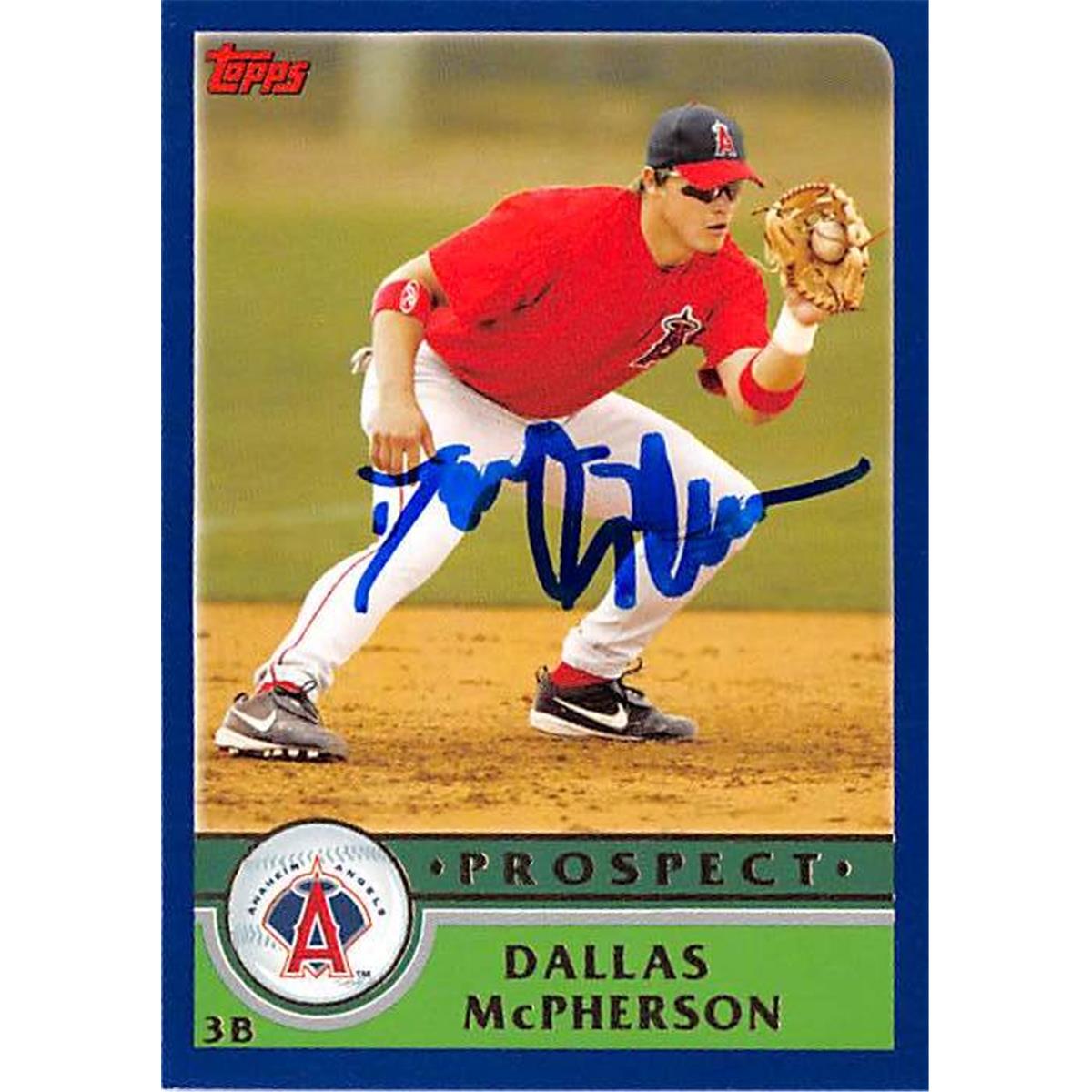 Picture of Autograph Warehouse 366032 Dallas Mcpherson Autographed Baseball Card - 2003 Topps T137