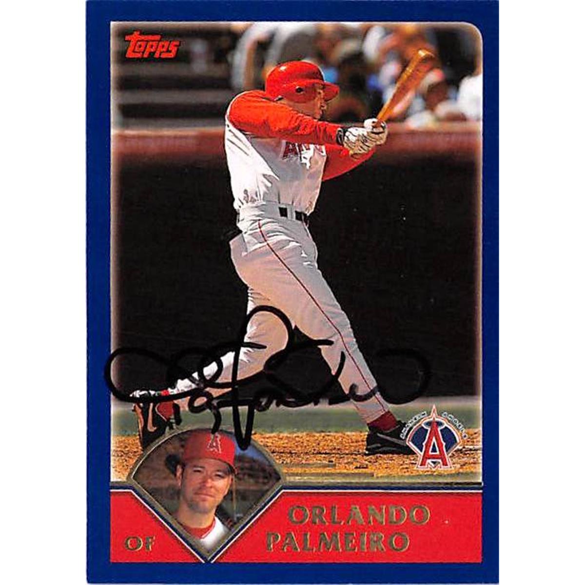 Picture of Autograph Warehouse 366122 Orlando Palmeiro Autographed Baseball Card - 2003 Topps 83