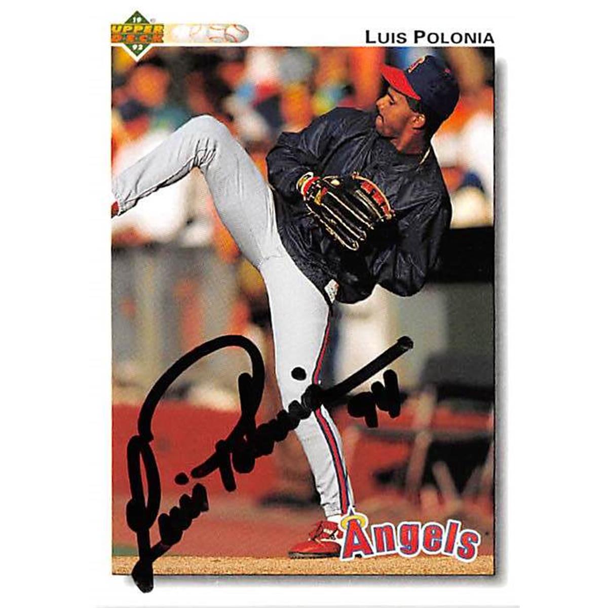 Picture of Autograph Warehouse 366165 Luis Polonia Autographed Baseball Card - 1992 Upper Deck 147