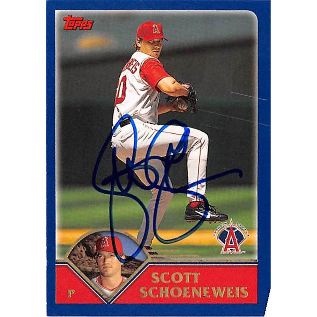 Picture of Autograph Warehouse 366229 Scott Schoeneweis Autographed Baseball Card - 2003 Topps 467
