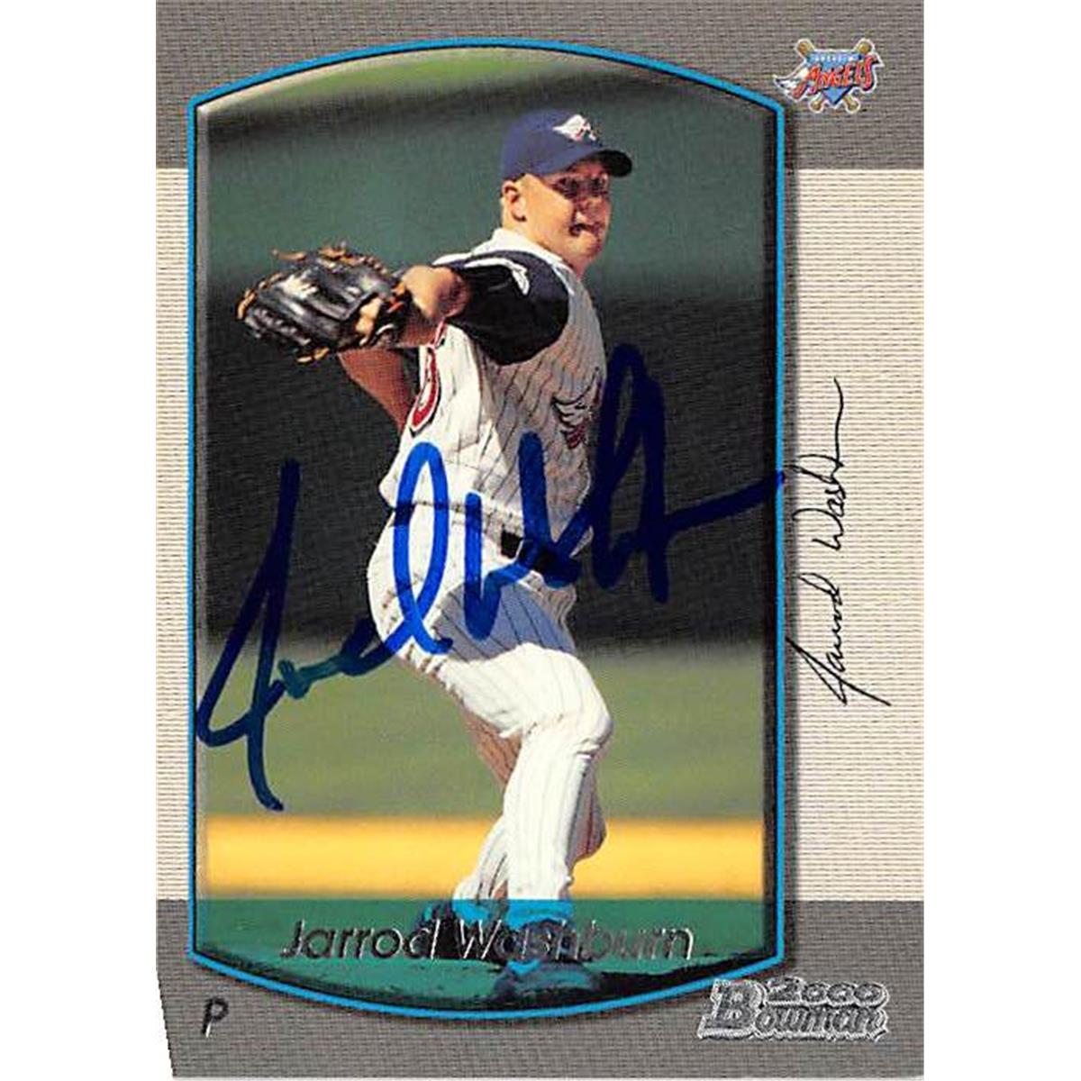 Picture of Autograph Warehouse 366359 Jarrod Washburn Autographed Baseball Card - 2000 Topps Bowman 238