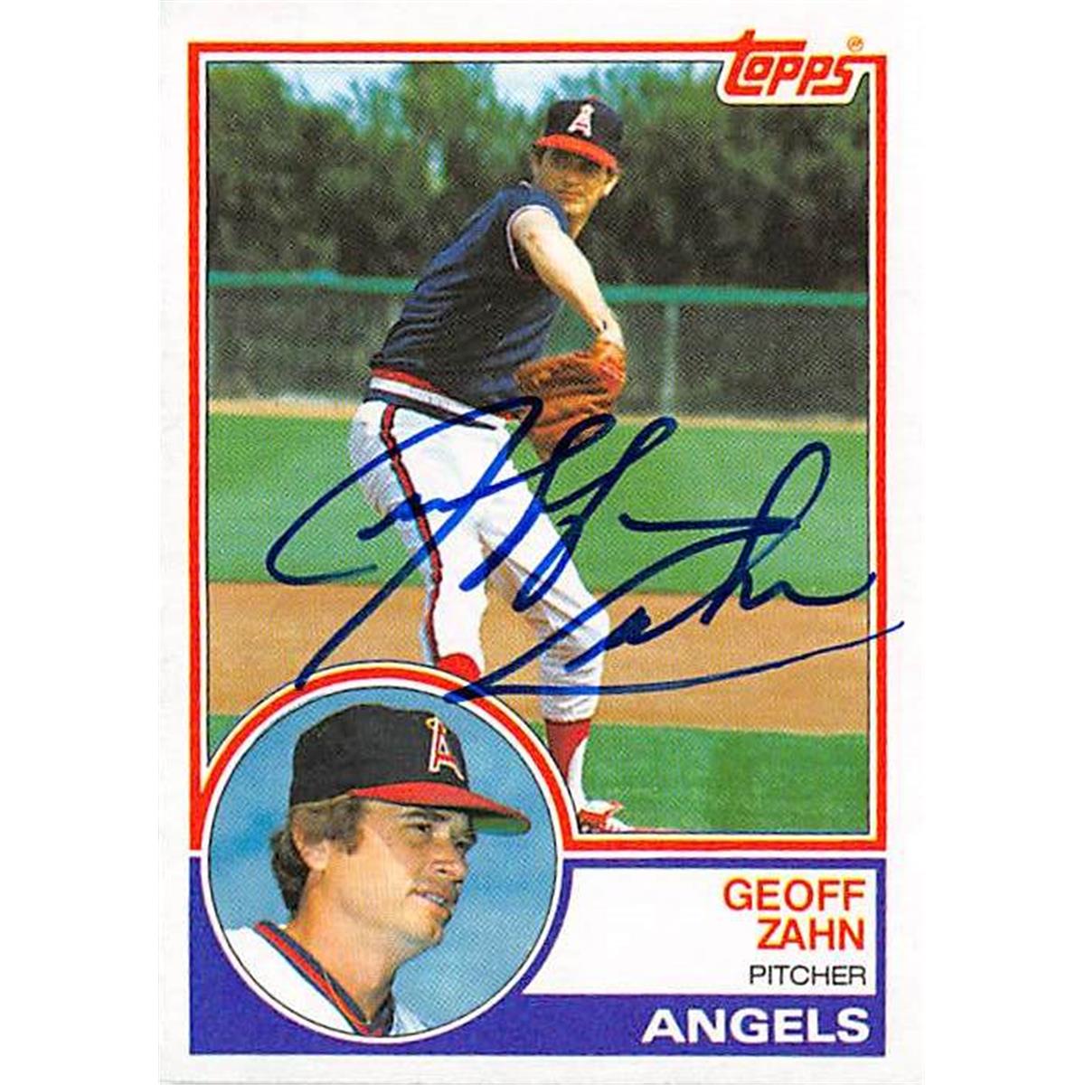 Picture of Autograph Warehouse 366386 Geoff Zahn Autographed Baseball Card - 1983 Topps 547