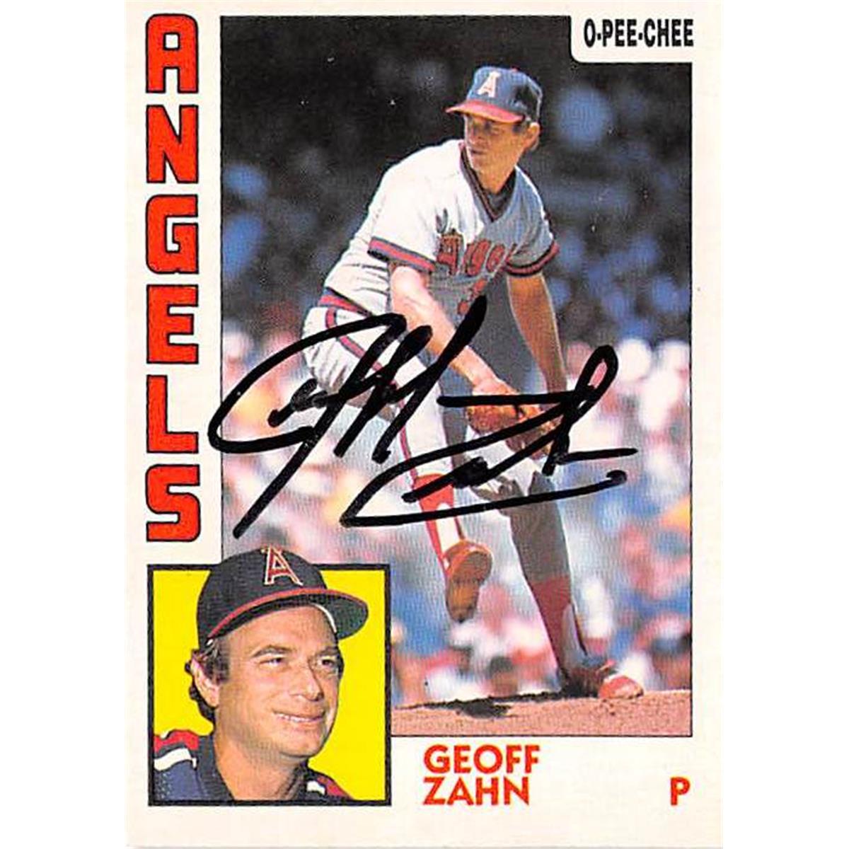 Picture of Autograph Warehouse 366389 Geoff Zahn Autographed Baseball Card - 1984 O Pee Chee 153