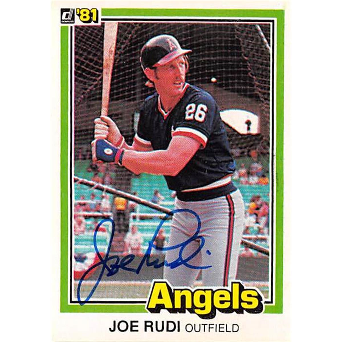 Picture of Autograph Warehouse 366412 Joe Rudi Autographed Baseball Card - 1981 Donruss 174
