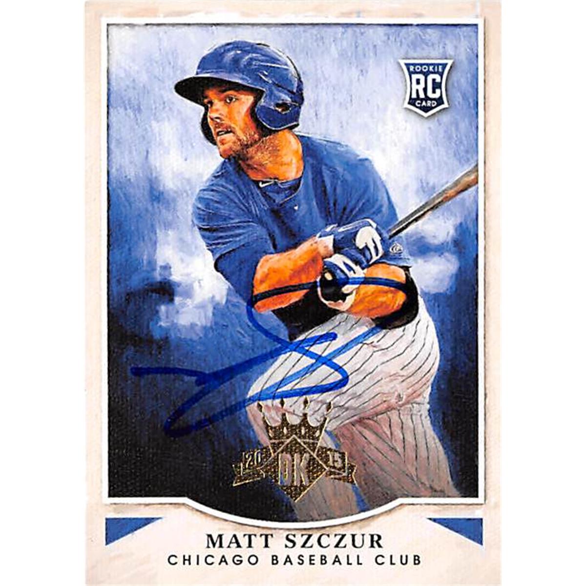Picture of Autograph Warehouse 366463 Matt Szczur Autographed Baseball Card - 2015 Donruss 173 Diamond Kings Rookie