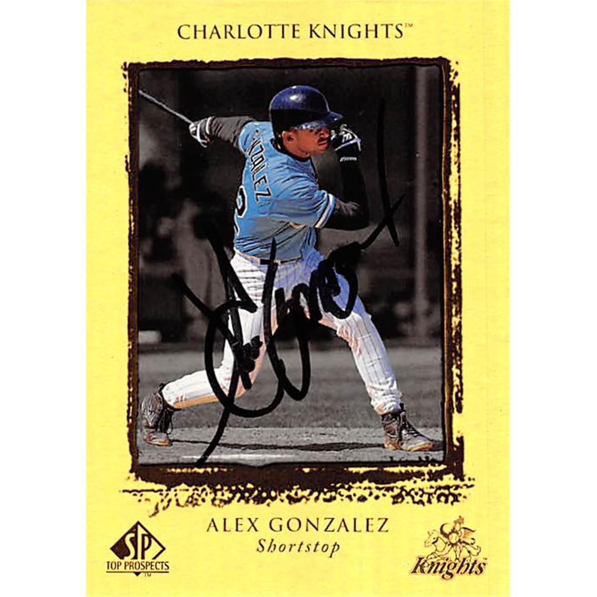 Picture of Autograph Warehouse 366487 Alex Gonzalez Autographed Baseball Card - 1999 Upper Deck Minor League Top Prospects 52