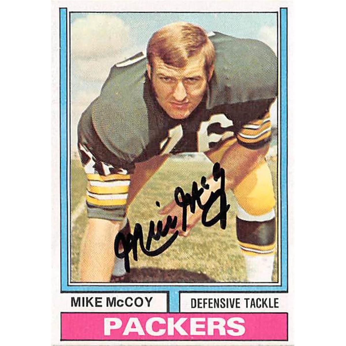 Picture of Autograph Warehouse 366659 Mike Mccoy Autographed Football Card - 1974 Topps 425