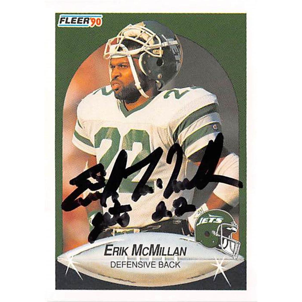 Picture of Autograph Warehouse 366696 Erik Mcmillan Autographed Football Card - 1990 Fleer 365