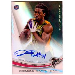 Picture of Autograph Warehouse 366761 Desmond Trufant Autographed Football Card - 2013 Topps Platinum ADT Rookie Refractor Certified Edition