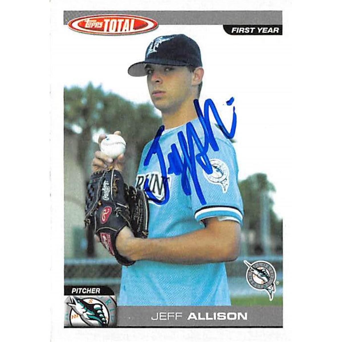 421045 Jeff Allison Autographed Baseball Card Florida Marlins FT 2004 Topps Total No.846