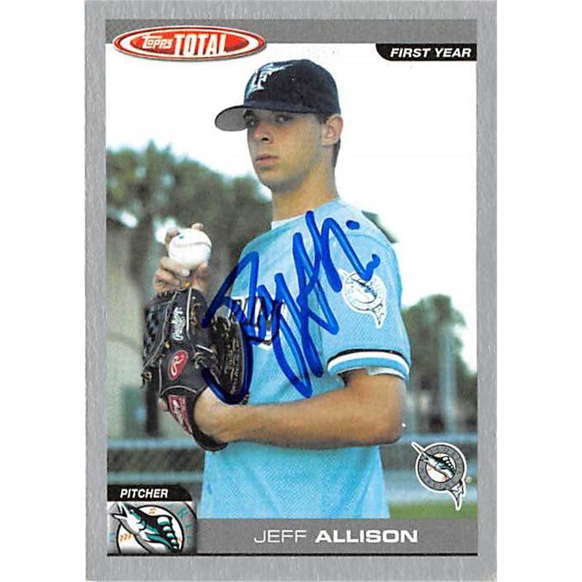 421047 Jeff Allison Autographed Baseball Card Florida Marlins FT 2004 Topps Total No.846 Silver
