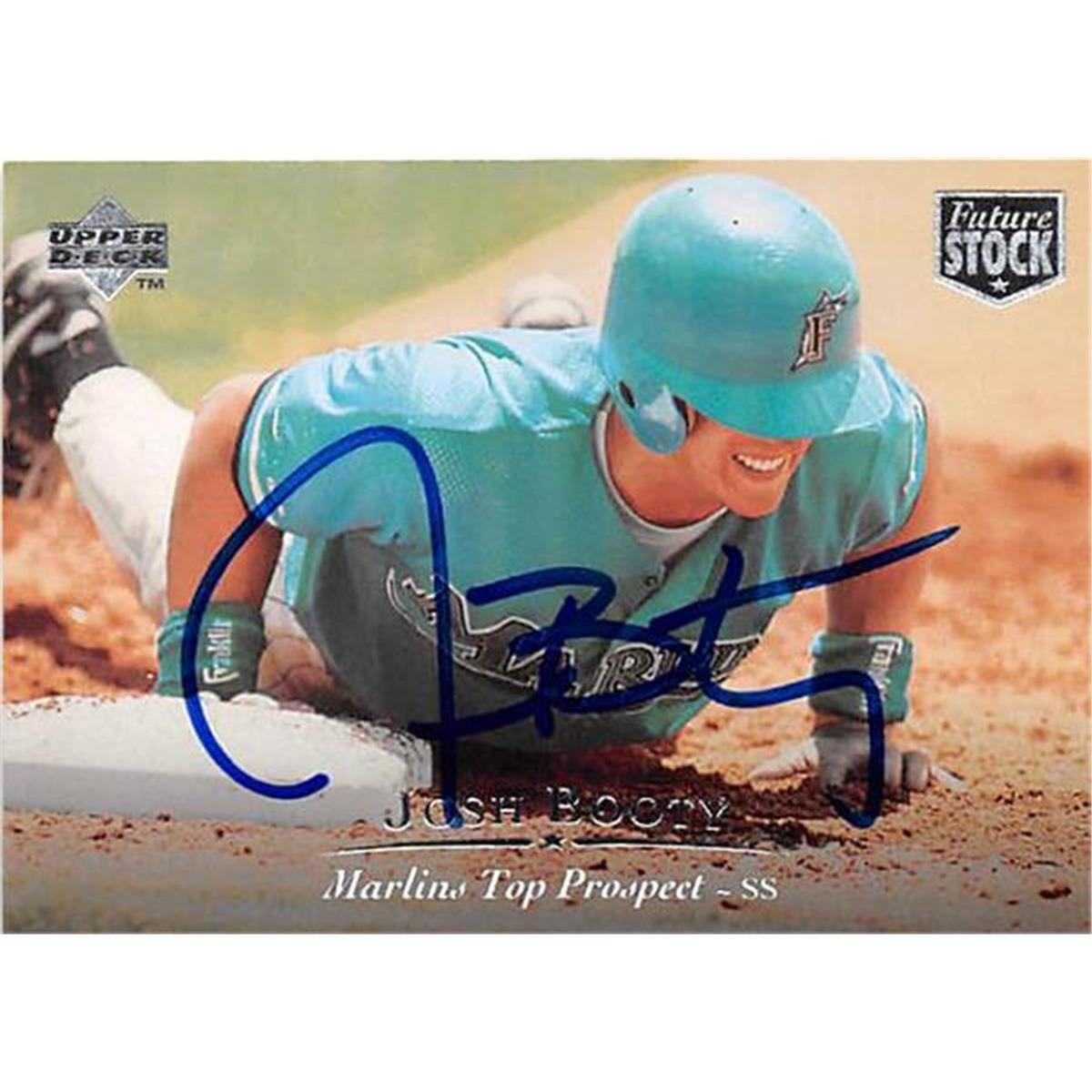 421119 Josh Booty Autographed Baseball Card Florida Marlins FT 1995 Upper Deck No.135