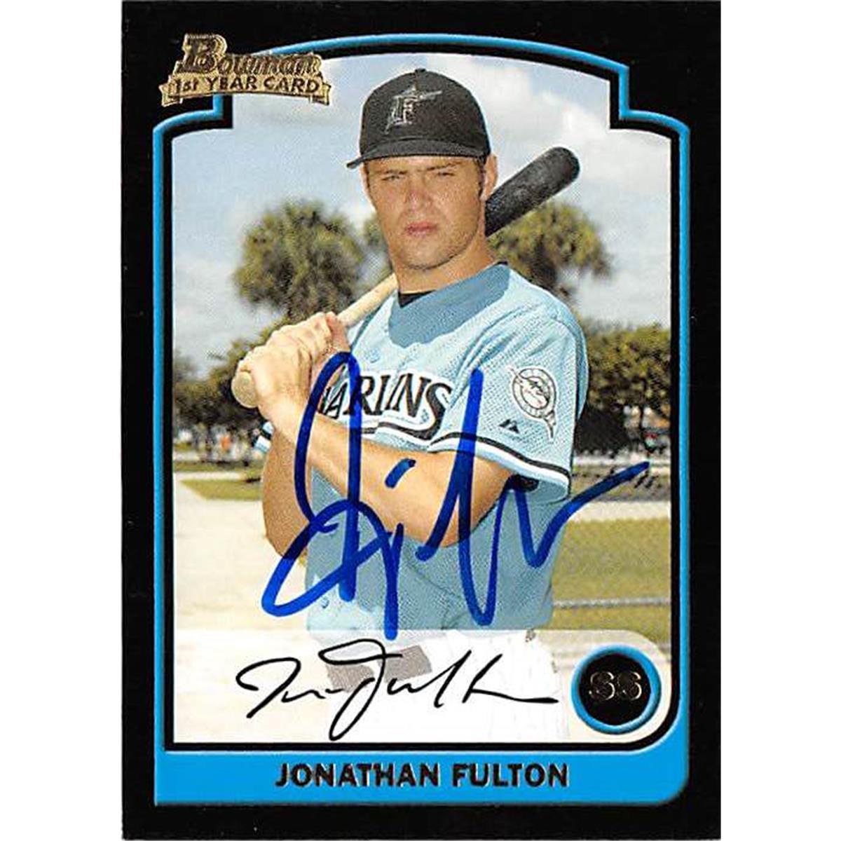 421300 Jonathan Fulton Autographed Baseball Card Florida Marlins FT 2004 Topps Bowman Draft No.BDP83