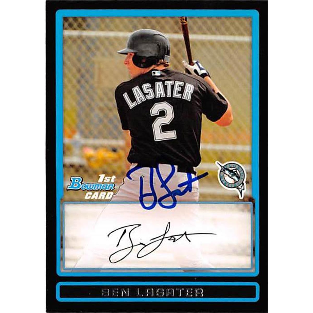 421474 Ben Lasater Autographed Baseball Card Florida Marlins FT 2009 Topps Bowman No.BP37