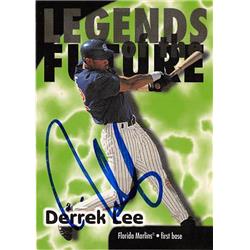 421479 Derrek Lee Autographed Baseball Card Florida Marlins San Diego Padres FT 1998 Fleer No.148 Future Legends