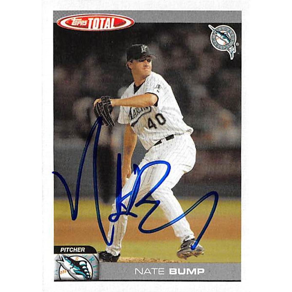 421062 Nate Bump Autographed Baseball Card Florida Marlins 2004 Topps Total No.391